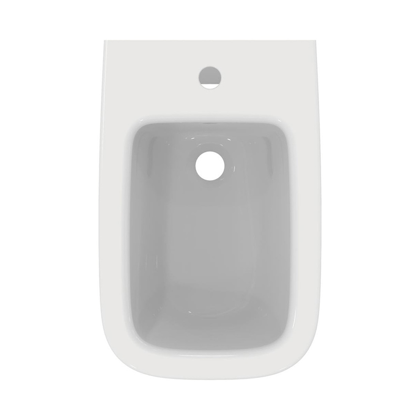 Immagine di Ideal Standard I.LIFE A bidet a terra, monoforo, per installazione a filo parete, con troppopieno, colore bianco finitura lucido T452601