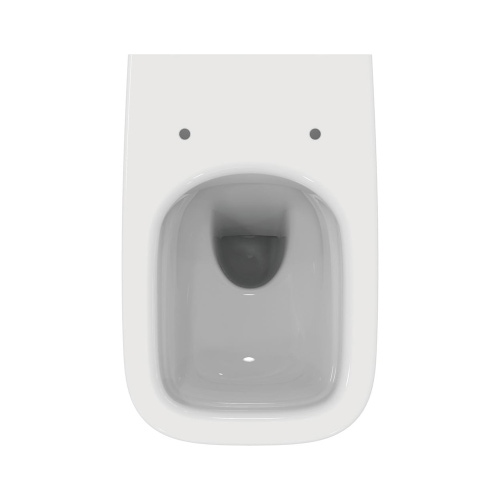 Immagine di Ideal Standard I.LIFE A set sanitari a pavimento, vaso RimLS+ a filo parete, sedile senza discesa rallentata, bidet monoforo con troppopieno a filo parete, colore bianco finitura lucido T452501-T452601-T453001