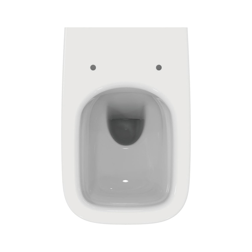 Immagine di Ideal Standard I.LIFE A set sanitari a pavimento, vaso RimLS+ a filo parete, sedile senza discesa rallentata, bidet monoforo con troppopieno a filo parete, colore bianco finitura lucido T452501-T452601-T453001