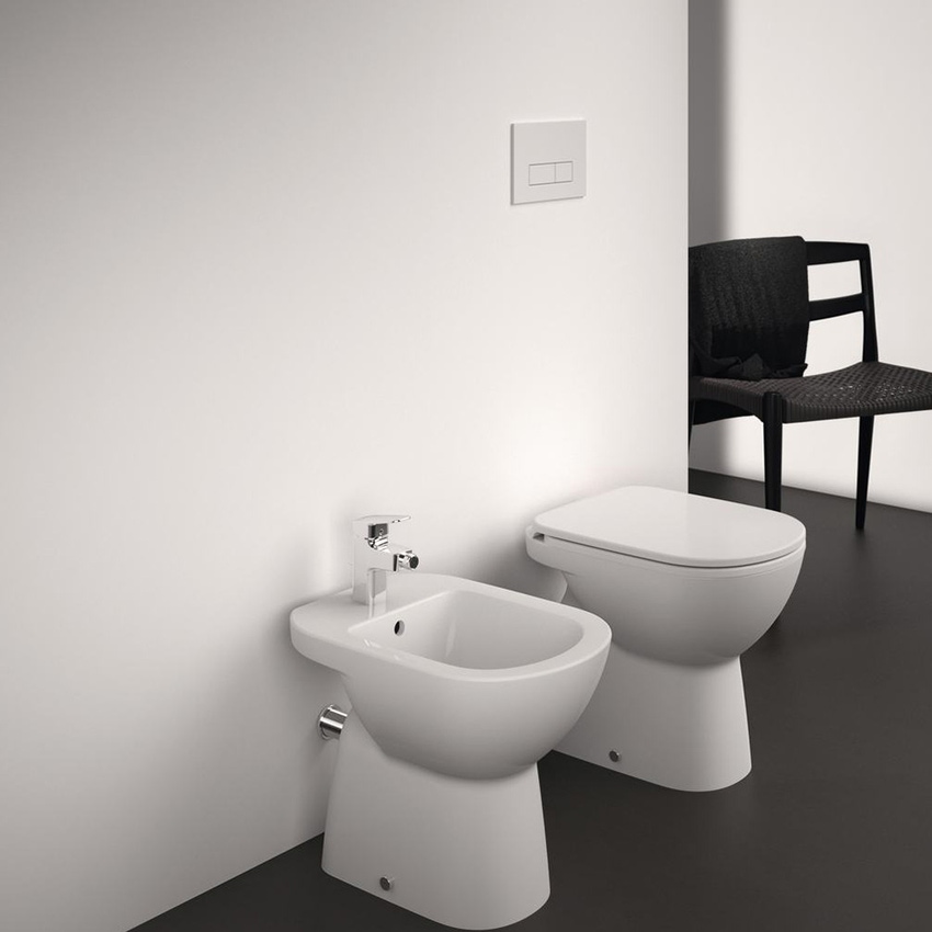 Immagine di Ideal Standard I.LIFE A bidet a terra, monoforo, con troppopieno, colore bianco finitura lucido T467401