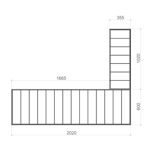 Immagine di Treesse STEP BOX 200 gradini di accesso per minipiscina STEPBB200