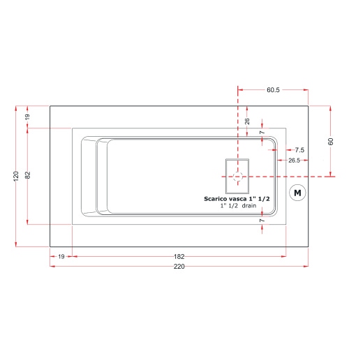 Immagine di Treesse GHOST FUSION SPA 220 minipiscina da esterno rettangolare L.220 P.120 H.67 cm, con idromassaggio Ghost System e comando touch V862O