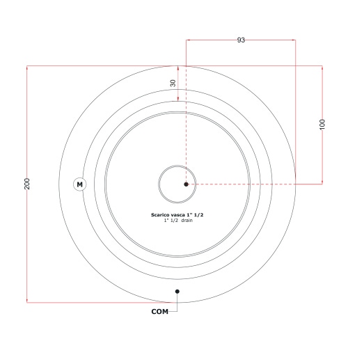 Immagine di Treesse GHOST FUSION SPA 200 minipiscina da interno rotonda Ø 200 H.67 cm, con idromassaggio Ghost System e comando touch V861H