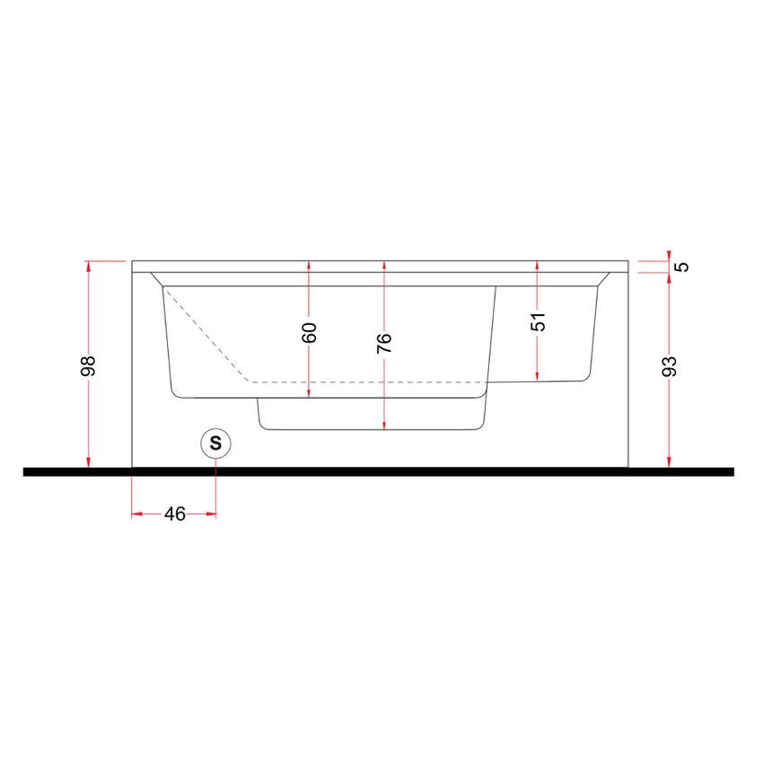 Immagine di Treesse GHOST WAVE minipiscina quadrata L.235 H.98 cm, con idromassaggio Ghost System e comando touch V252GBN