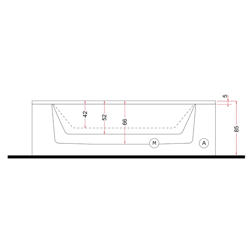 Immagine di Treesse GHOST ZEN minipiscina rettangolare L.280 P.235 H.85 cm, con idromassaggio 24 jet Ghost System e comando touch V2021BN