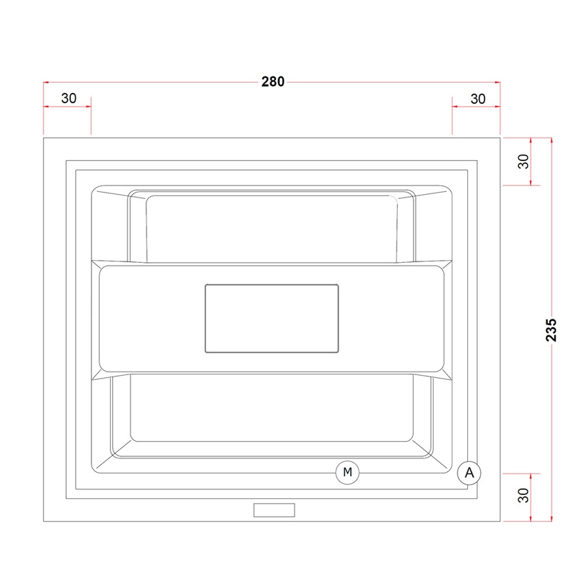 Immagine di Treesse GHOST ZEN minipiscina rettangolare L.280 P.235 H.85 cm, con idromassaggio 24 jet Ghost System e comando touch V2021BN