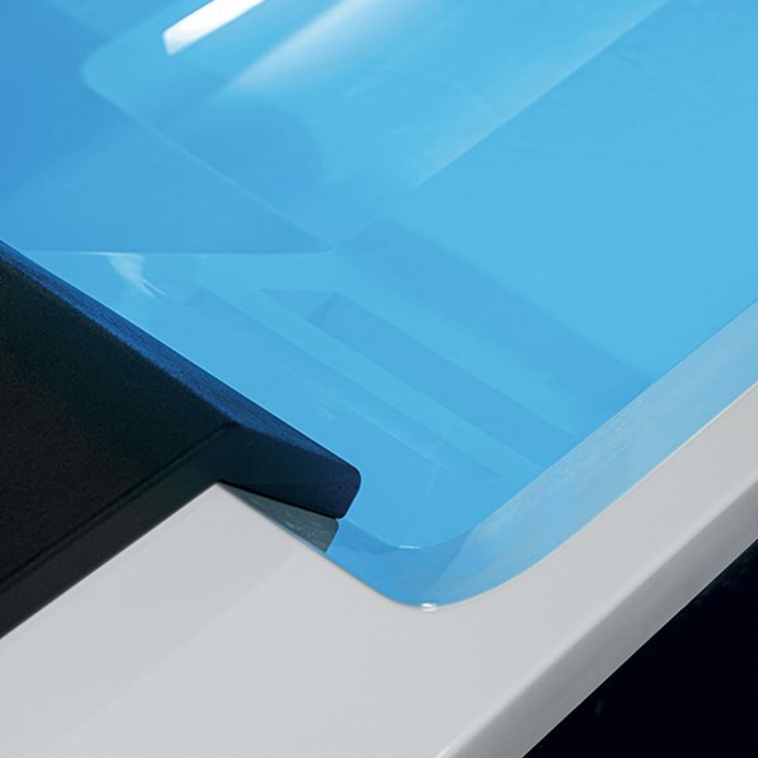 Immagine di Treesse GHOST PLUS SHADOW minipiscina idromassaggio L.200 P.160 H.82 cm, con Ghost System Plus, comando digitale, pannellatura nero satinato, copertura termica antracite e cuscino piccolo V360V-N22GPS-V360CTGR-252CUP