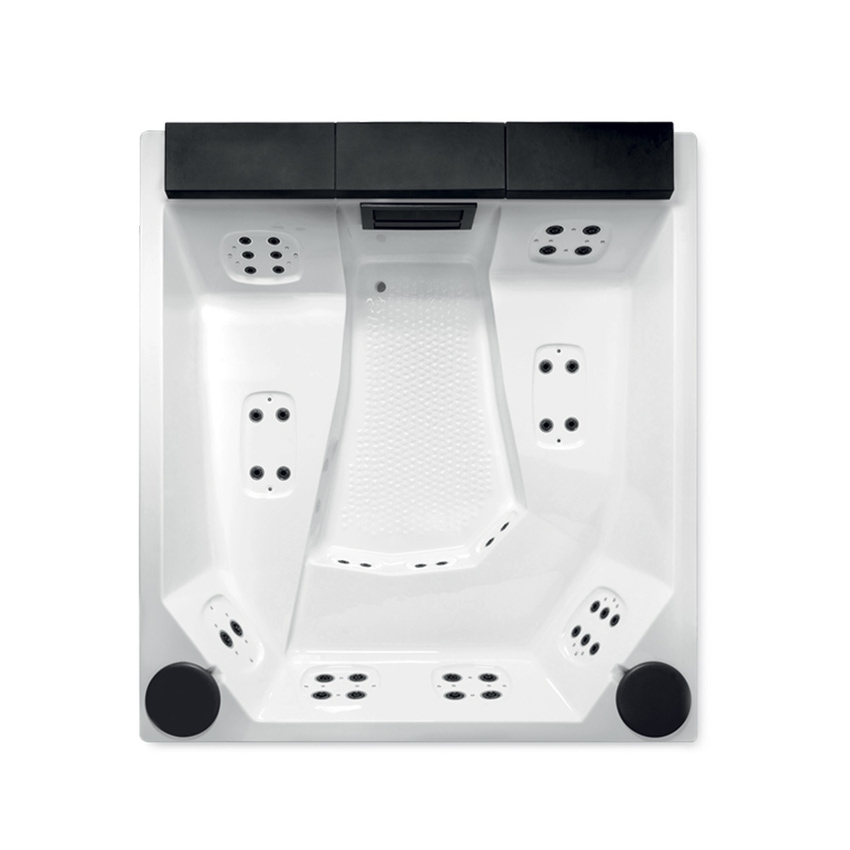 Immagine di Treesse POOL QUARZ LIGHT 235 minipiscina idromassaggio L.235 P.215 H.90 cm, con impianto digitale PQ2352BN00GR