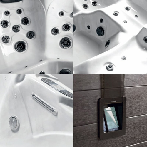 Immagine di Treesse STANDARD SPA RODAS minipiscina idromassaggio quadrata L.230 H.87 cm, con impianto digitale PROD01BP