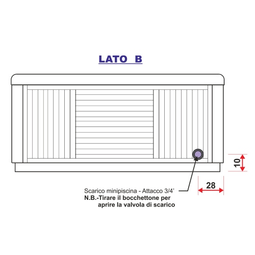 Immagine di Treesse STANDARD SPA NAXOS minipiscina idromassaggio quadrata L.200 H.78 cm, con impianto digitale PNAX01BP