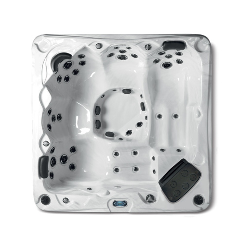 Immagine di Treesse STANDARD SPA MYKONOS minipiscina idromassaggio quadrata L.211 H.86 cm, con impianto digitale PMYK01BP