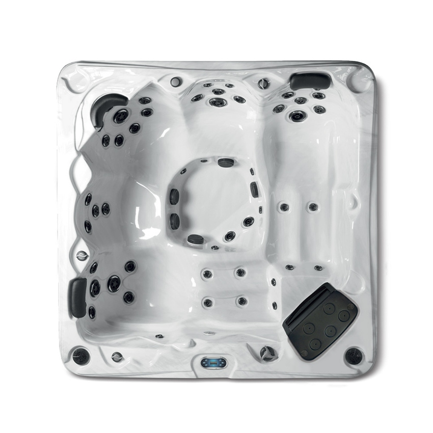 Immagine di Treesse STANDARD SPA MYKONOS minipiscina idromassaggio quadrata L.211 H.86 cm, con impianto digitale PMYK01BP