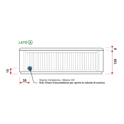 Immagine di Treesse SWIM SPA ANTIBES minipiscina idromassaggio L.390 P.228 H.137 cm, con impianto digitale e nuoto controcorrente PANT01BP
