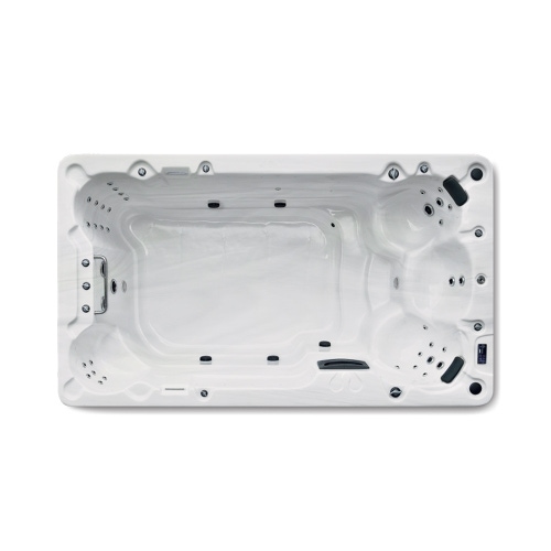 Immagine di Treesse SWIM SPA ANTIBES minipiscina idromassaggio L.390 P.228 H.137 cm, con impianto digitale e nuoto controcorrente PANT01BP