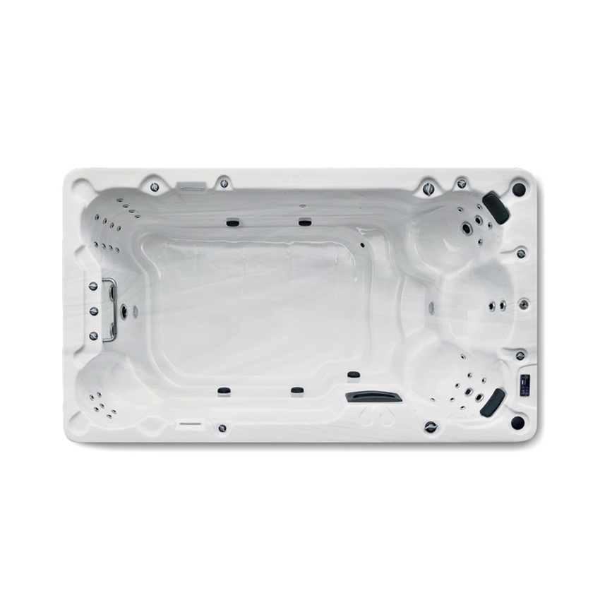 Immagine di Treesse SWIM SPA ANTIBES minipiscina idromassaggio L.390 P.228 H.137 cm, con impianto digitale e nuoto controcorrente PANT01BP