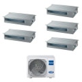 Immagine di Haier CANALIZZATO SLIM Bassa pressione R32 Climatizzatore canalizzabile penta split inverter Wi-Fi | unità esterna 10 kW unità interne 9000+9000+9000+9000+9000 BTU 5U105S2SS5FA+AD[25|25|25|25|25]S2SS1FA(H)