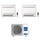 Haier CONSOLE R32 Climatizzatore a pavimento dual split inverter Wi-Fi bianco | unità esterna 5 kW unità interne 9000+12000 BTU 2U50S2SM1FA-3+AF[25|35]S2SD1FA(H)