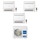 Haier CONSOLE R32 Climatizzatore a pavimento trial split inverter Wi-Fi bianco | unità esterna 7 kW unità interne 9000+9000+9000 BTU 3U70S2SR5FA+AF[25|25|25]S2SD1FA(H)