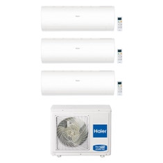 Immagine di Haier PEARL R32 Climatizzatore a parete trial split inverter Wi-Fi bianco | unità esterna 7 kW unità interne 7000+7000+18000 BTU 3U70S2SR5FA+AS[20|20]PBAHRA+AS[50]PDAHRA