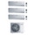 Vaillant climaVAIR exclusive R32 Climatizzatore a parete trial split inverter bianco | unità esterna 8.5 kW unità interne 7000+9000+9000 BTU VAF 8-070 W3NO+VAI 5-0[20|25|25] WNI