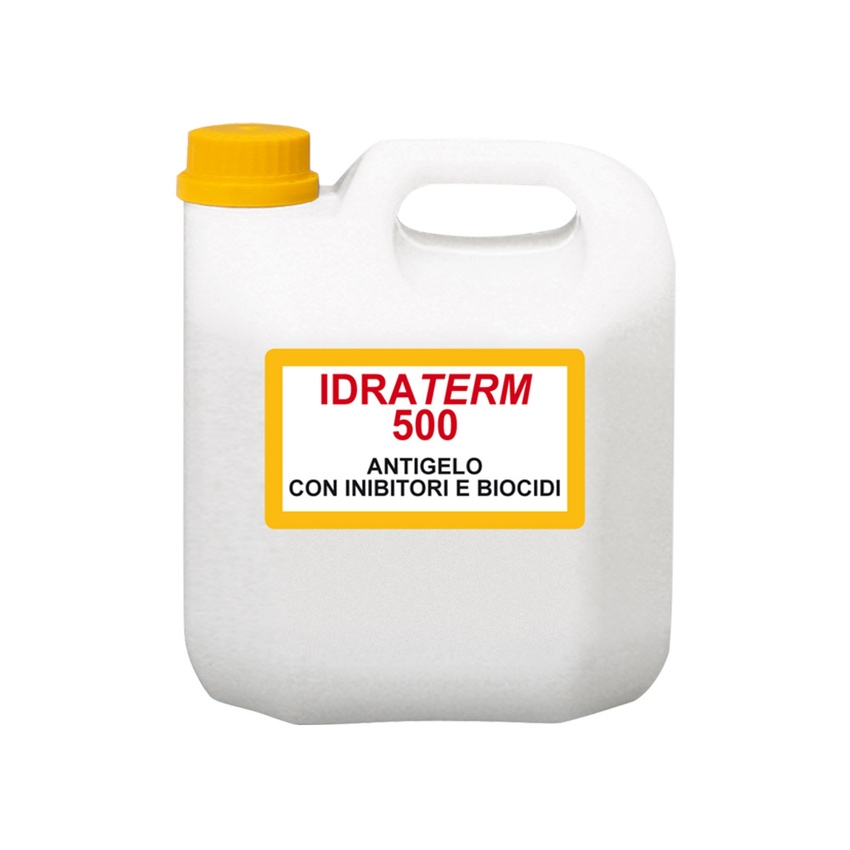 Immagine di Foridra IDRATERM 500 antigelo concentrato per impianti di riscaldamento o condizionamento, idoneo con tutti i metalli, compatibile con tutte le materie plastiche, confezione da 5 kg I.500T5