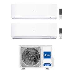 Immagine di Haier EXPERT R32 Climatizzatore a parete dual split inverter Wi-Fi bianco | unità esterna 4 kW unità interne 9000+12000 BTU 2U40S2SM1FA+AS[25|35]XCAHRA