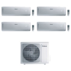 Immagine di Vaillant climaVAIR plus R32 Climatizzatore a parete quadri split inverter bianco | unità esterna 10.26 kW unità interne 7000+7000+7000+7000 BTU VAM8-080W4O8