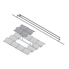 Immagine di Beretta Kit staffe sottotegola TETTO INCLINATO 1 collettore SCF-25/4B (montaggio verticale) 20104630