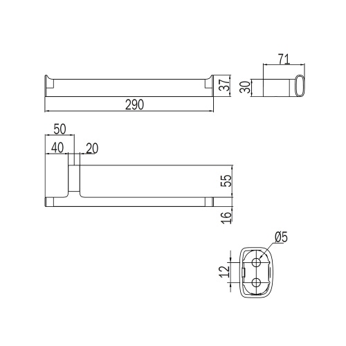 Immagine di Inda CLAIRE portasalviette doppio, finitura cromo A71180CR