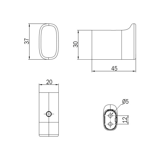 Immagine di Inda CLAIRE appendiabiti, finitura nickel spazzolato A7120AAC