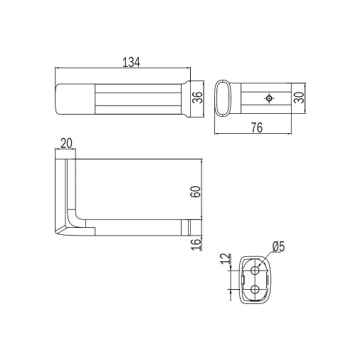 Immagine di Inda CLAIRE portarotolo basculante, finitura cromo A7125BCR
