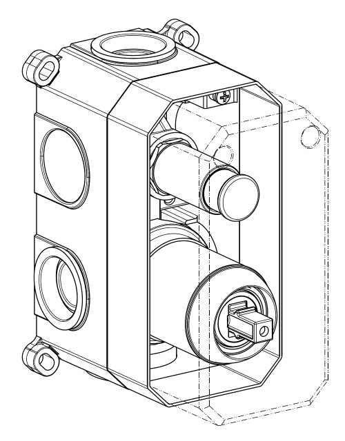 Immagine di Gessi Parte incasso per miscelatore a 2 uscite 38669#031