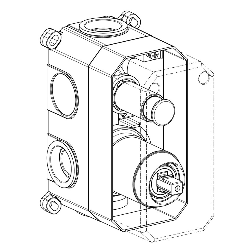 Immagine di Gessi Parte incasso per miscelatore a 2 uscite 38669#031