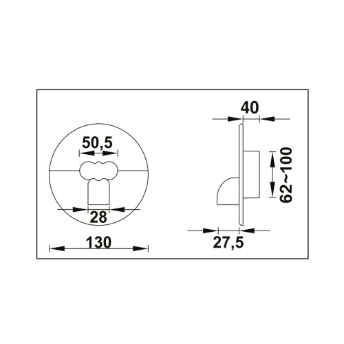 Immagine di Tecnosystemi rosone di finitura universale "RFE", colore bianco N11122000