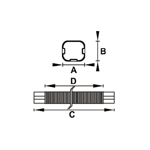 Immagine di Tecnosystemi manicotto flessibile Excellens MF 72-EXC New Line L.7.2 H.6.4 P.52 cm, colore bianco N11124500