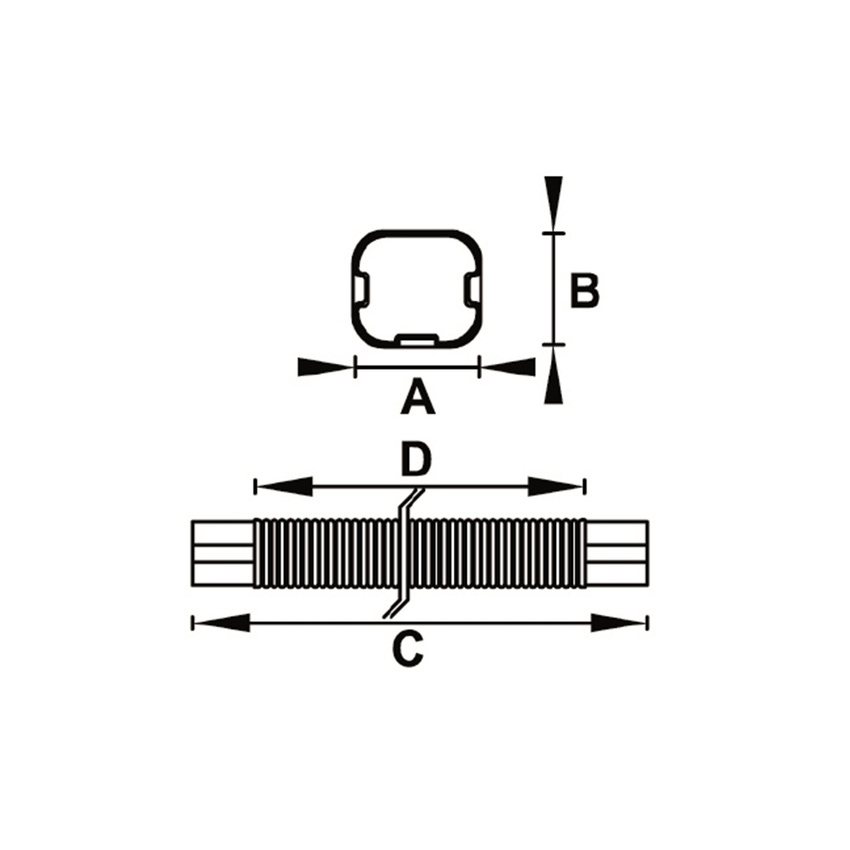 Immagine di Tecnosystemi manicotto flessibile Excellens MF 100-EXC New Line L.9.8 H.7.3 P.52 cm, colore bianco N11124505