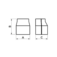 Immagine di Tecnosystemi EXCELLENS RC 72/60 EXC Eco Line riduzione per canalina, colore grigio perla E11123080