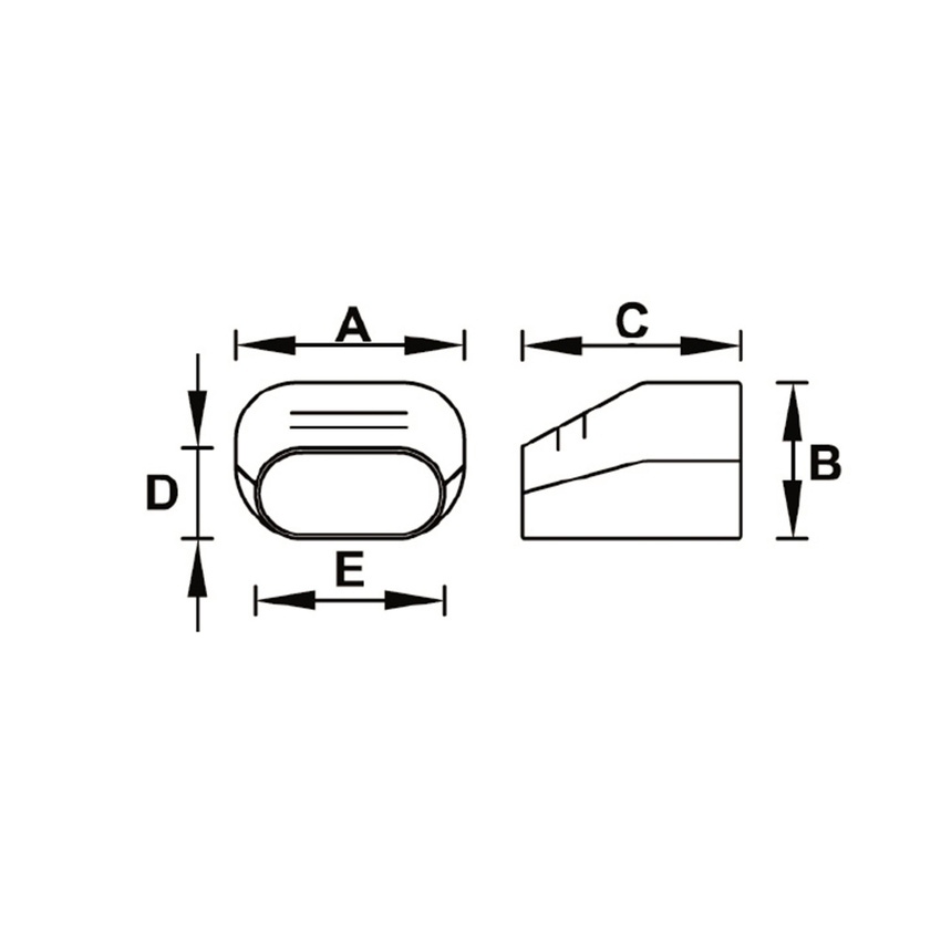 Immagine di Tecnosystemi terminale uscita tubi Excellens TS 60-EXC Eco Line, confezione da 5 pezzi, colore grigio perla E11124060