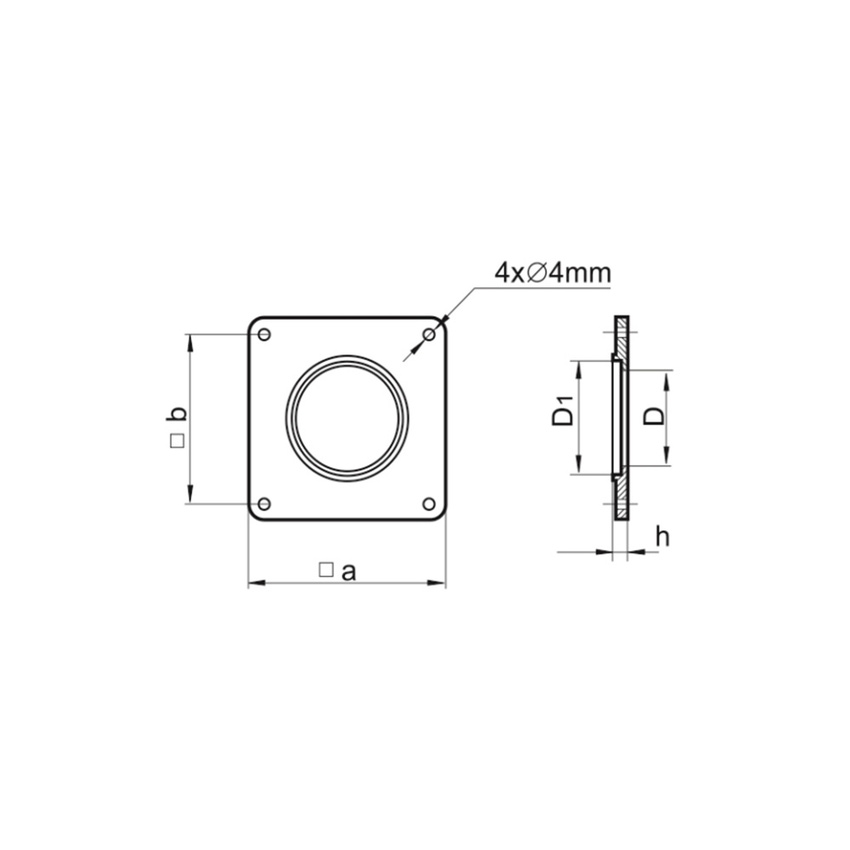 Immagine di Tecnosystemi piastra a muro in PVC "PMT 100" 11161375