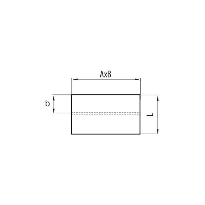 Immagine di Tecnosystemi manicotto di giunzione rettangolare L.12 H.6 cm, con valvola "MGVR 120" 11161384