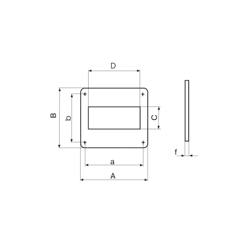 Immagine di Tecnosystemi piastra a muro L.15.4 H.15.4 P.2 cm, "PMR 120" 11161386
