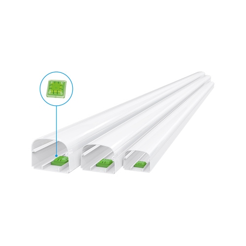 Immagine di Tecnosystemi Optima TB 102-OPT, canalina da 2 m con bolla L.7.4 H.5.6 P.200 cm, colore bianco B-11130075