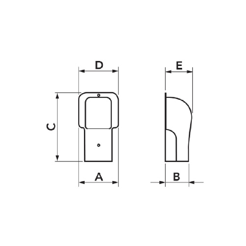 Immagine di Tecnosystemi Excellens TM 60-EXC New Line terminale a muro L.6.6 H.16.5 P.6.8 cm, colore bianco N11124160