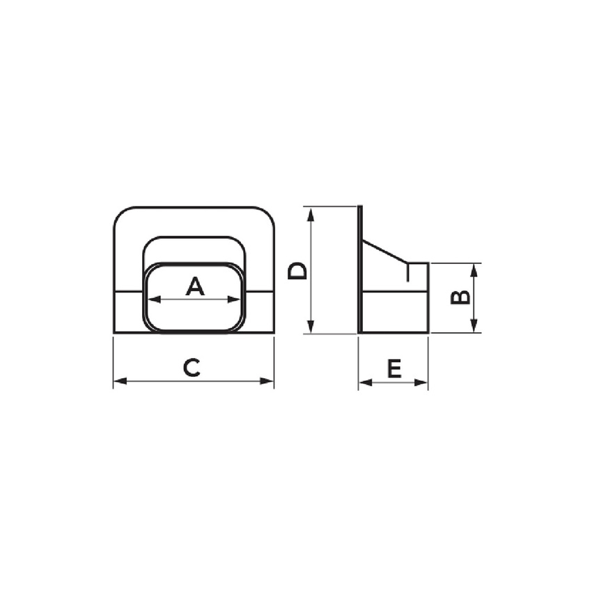Immagine di Tecnosystemi Excellens TA 60-EXC New Line terminale ad angolo L.11.3 H.11 P.5.5 cm, colore bianco N11122110