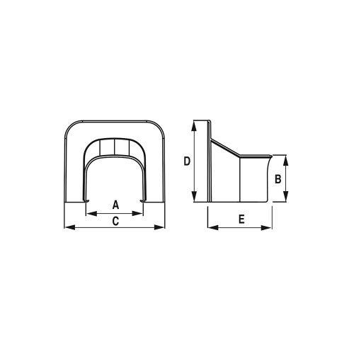 Immagine di Tecnosystemi Optima TA TA75-OPT terminale ad angolo L.12.6 H.10 cm, colore bianco 11106005