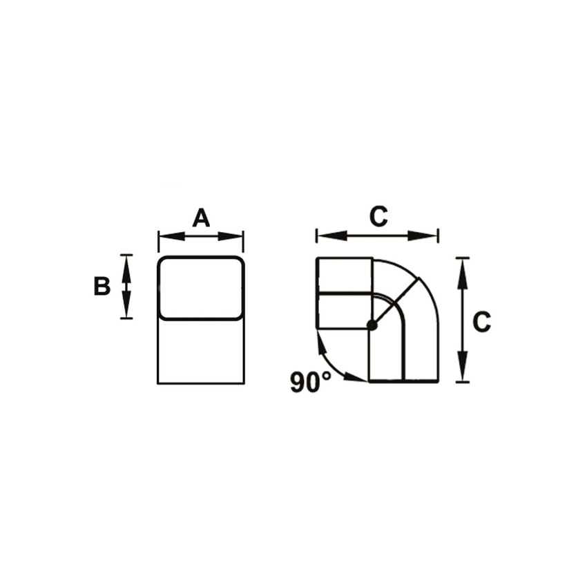Immagine di Tecnosystemi curva ad angolo snodabile L.7.8 P.12 cm, Excellens CAS 72-EXC New Line, colore bianco N11123110