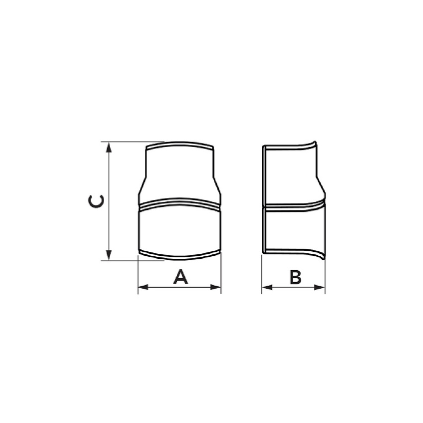 Immagine di Tecnosystemi riduzione per canalina L.10.4 H.14 P.6.8 cm, Optima RC RC-102/75-OPT, colore bianco 11106044