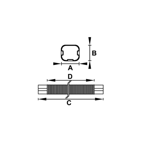 Immagine di Tecnosystemi manicotto flessibile L.10 H.6.6 P.52 cm, Optima MF MF102-OPT, colore bianco 11106043