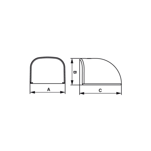 Immagine di Tecnosystemi Optima TC 75-OPT tappo di chiusura L.7.8 H.5.8 P.9 cm, colore bianco 11106039