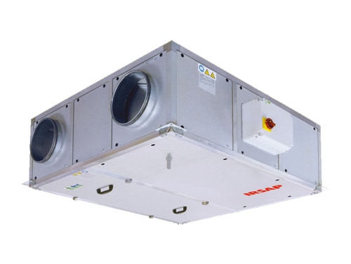 Immagine di Irsap IRSAIR H 1500 controllo E unità di ventilazione a doppio flusso con recupero di calore con controllo remoto Touch Screen, posizionamento orizzontale URED150HRE000